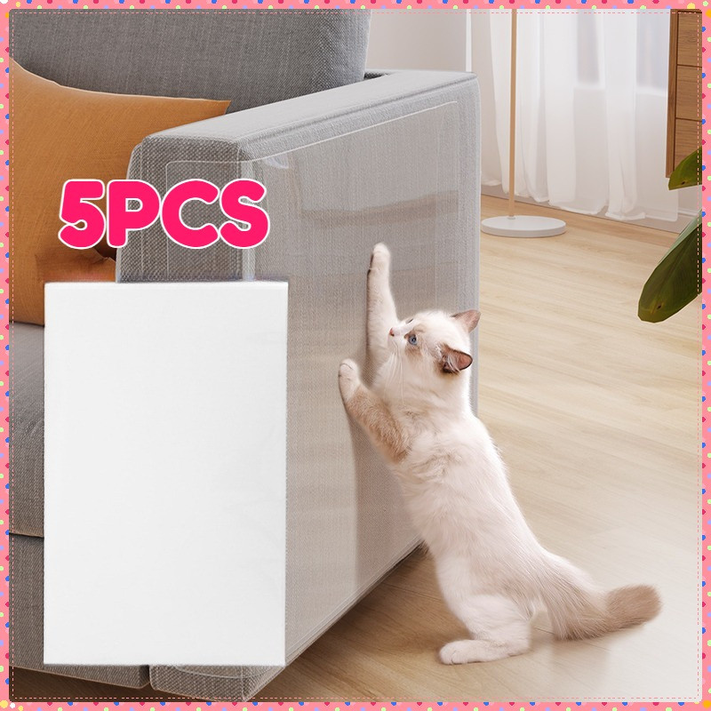 5PCS Stiker PVC Anti Gores / Pelindung Sofa Dari Cakaran / Stiker Pelindung Sofa Kucing Kuku