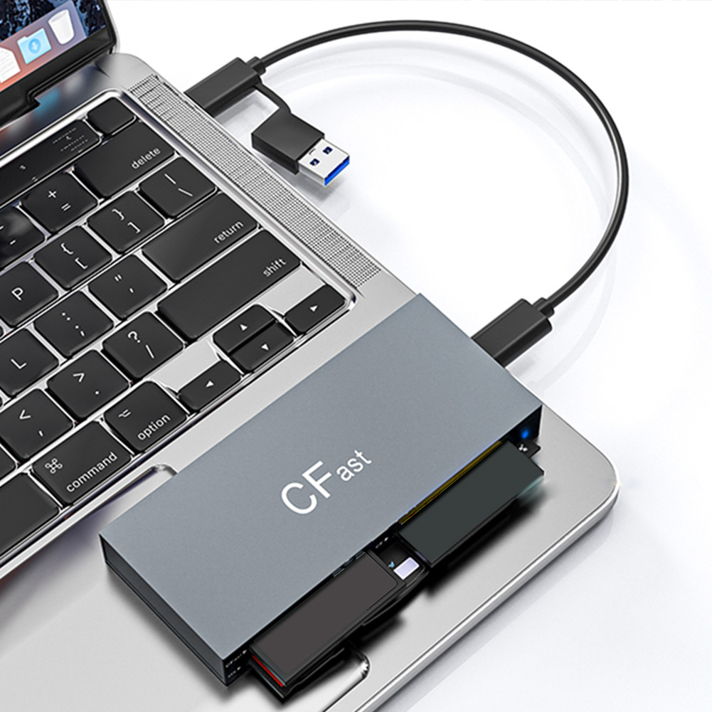 CFast Card Reader Read 6 Cards Simultaneously USB C CFast 20 Card Reader USB Card Reader for CFastCF