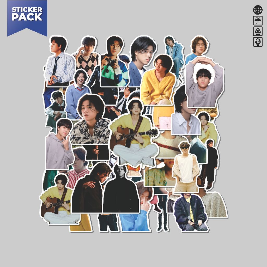 [100PCS]Stiker Pack Stiker Lee Mujin Aesthetic Vinyl Anti Air Dekorasi Sticker Laptop Buku Journal K