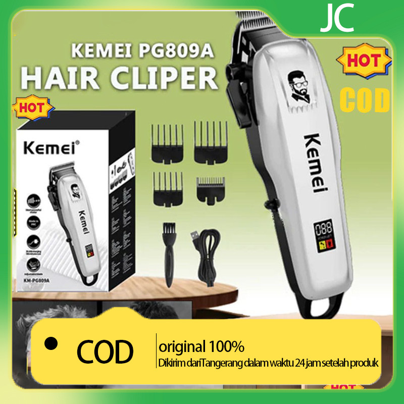 Original KEMEI 809A Alat Cukur Rambut Kemei KM 809A Mesin Cukur Cordless HAIR CLIPPER TRIMMER