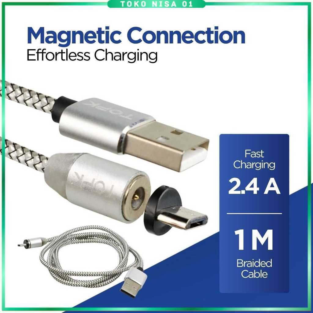 Kabel Charger Micro USB Magnetic 5V 2.4A - CS1711