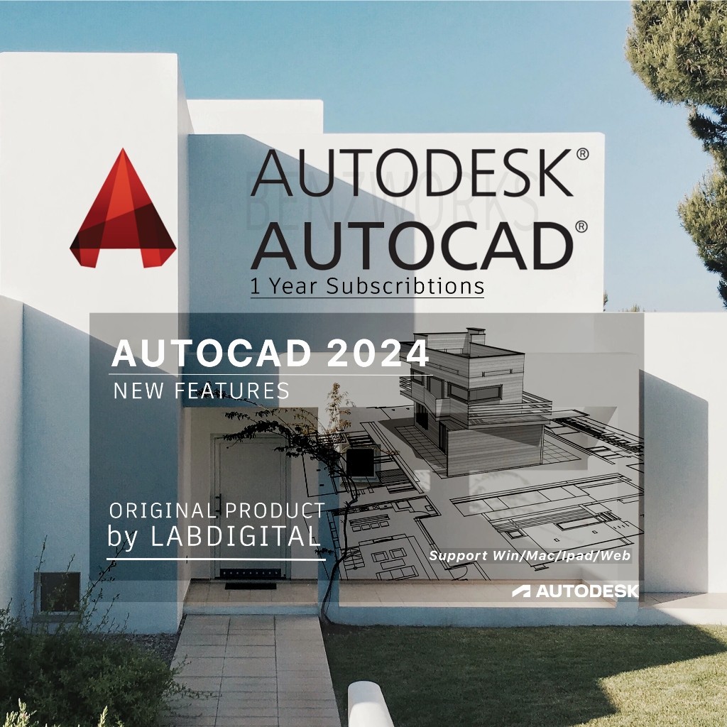 AUTOCAD 2025 3D/2D 1 YEAR ORIGINAL FOR MAC/WIN MAC M1 M2 M3