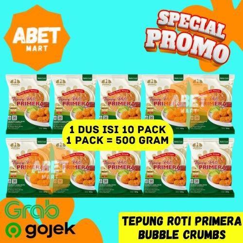 PRIMERA BUBBLE CRUMBLE 500Gr 1 DUS 10Pcs - Tepung Roti Buble Krumble Crambel 1/2kg Bulat Mini Nugget