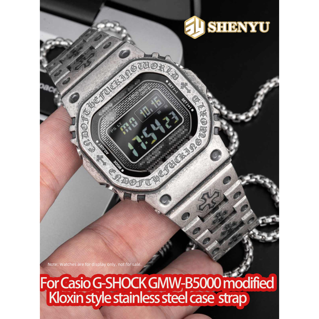 GMW-B5000 Stainless Steel Set For Casio G-SHOCK Small Square GMW-B5000 Mofied Cloxin Style Stainless