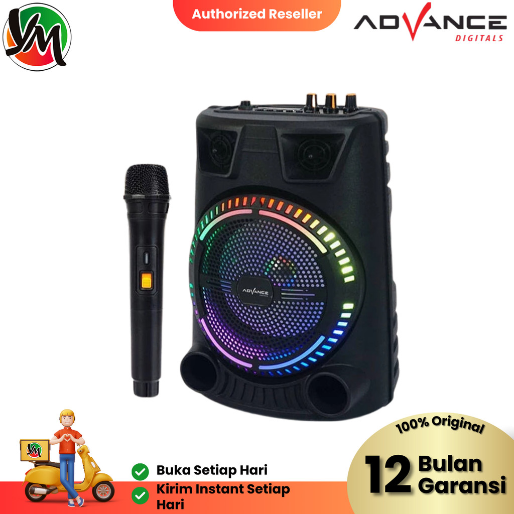 Speaker ADVANCE KS-612 Free MIC Wirelles Advance 6.5 Inch Speaker Bluetooth Portable Original-Garans