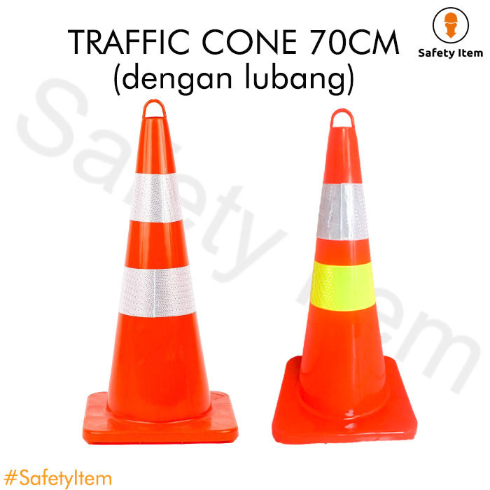 Traffic Cone 70cm / Safety Traffic Cone Rubber 70 cm / Kerucut Lalu Lintas