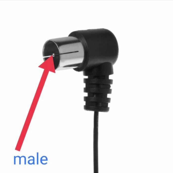 ECHOVERSE Antena FM Radio HiFi Indoor 75ohm Unit Konektor Adaptor Stereo - Male