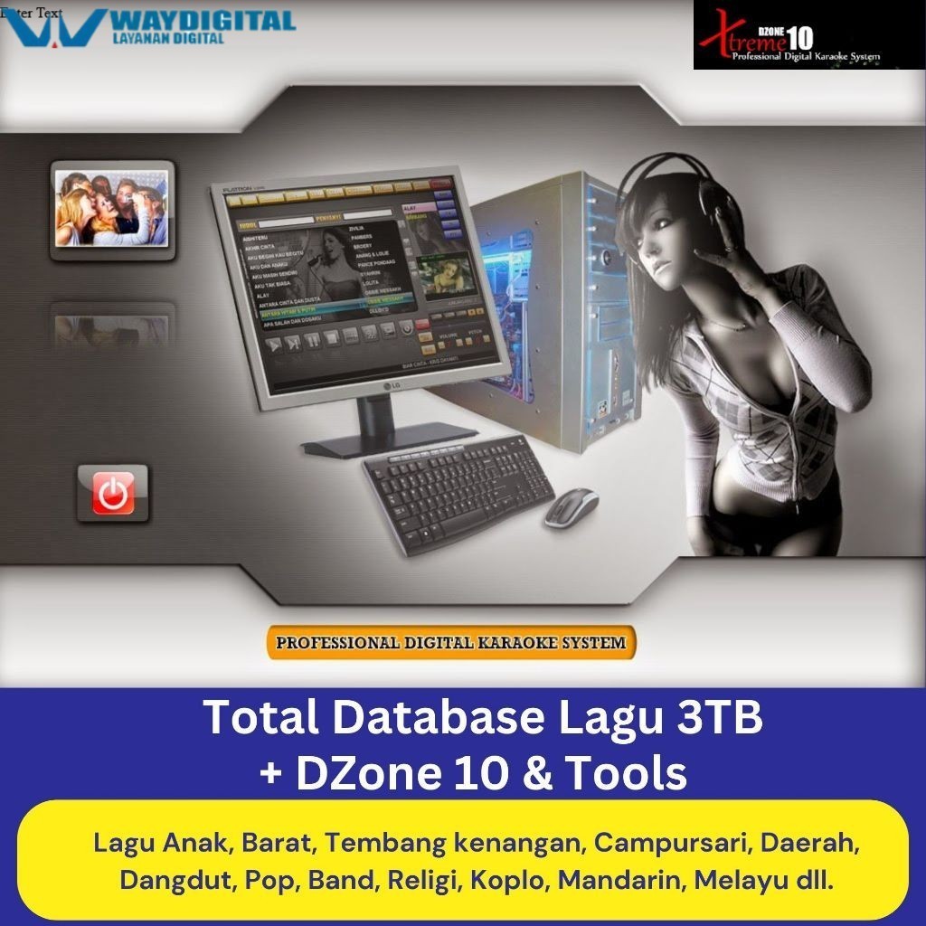 Dzone Karaoke System Include Full Database Lagu 3TB
