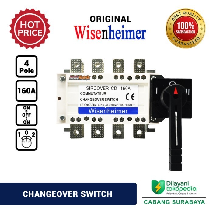 Change Over Switch 4P 160A COS Ohm Saklar Manual 160A Wisenheimer SBY