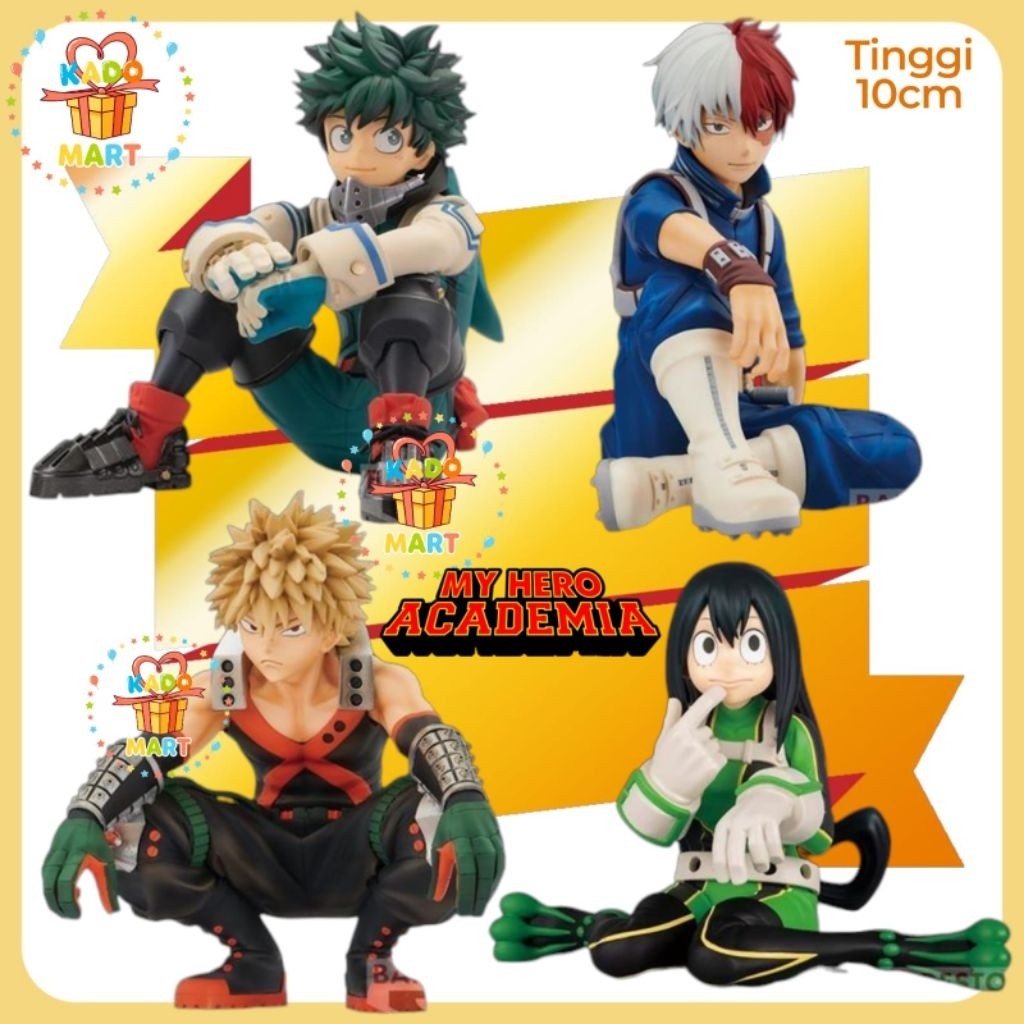 READY Action Figures My Hero Academia Break Time Collection Tinggi 10cm Izuku Midoriya / Katsuki Bak