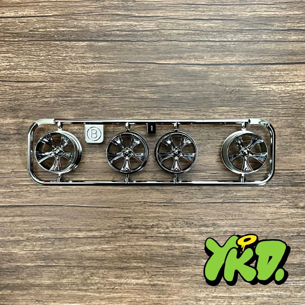 Velg Medium A Spoke Black Plated Original Tamiya