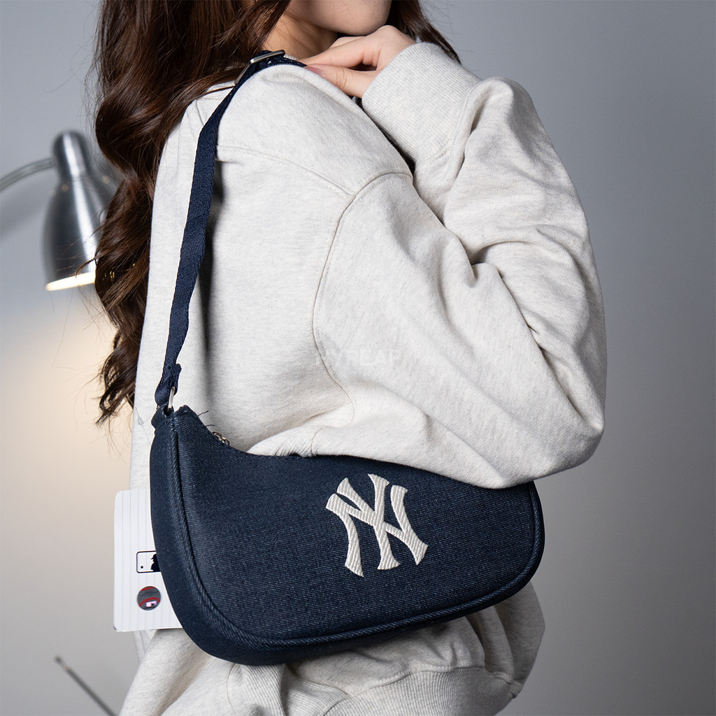 MLB NY New York Yankees Denim Hobo Shoulder Bag Authentic / Tas Bahu MLB Original