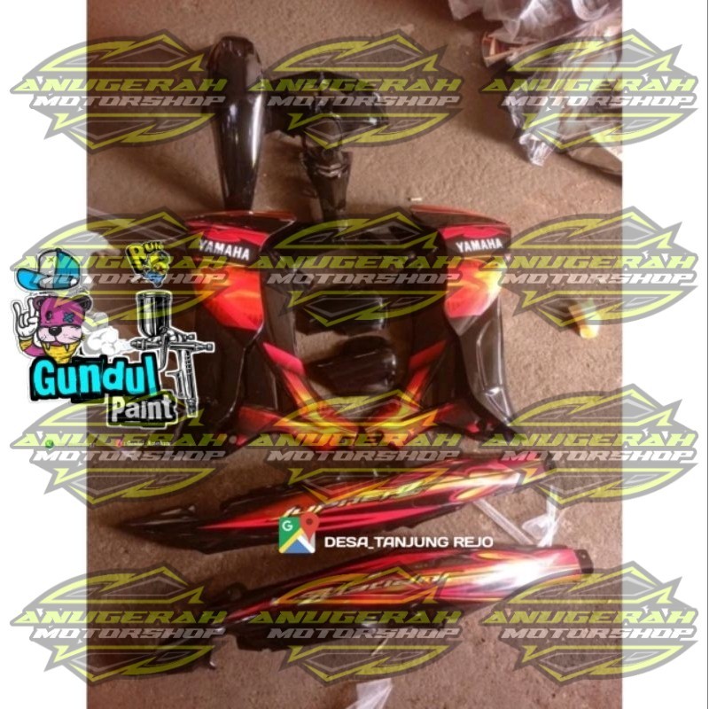 cover body full set halus jupiter z Burhan HITAM FULL