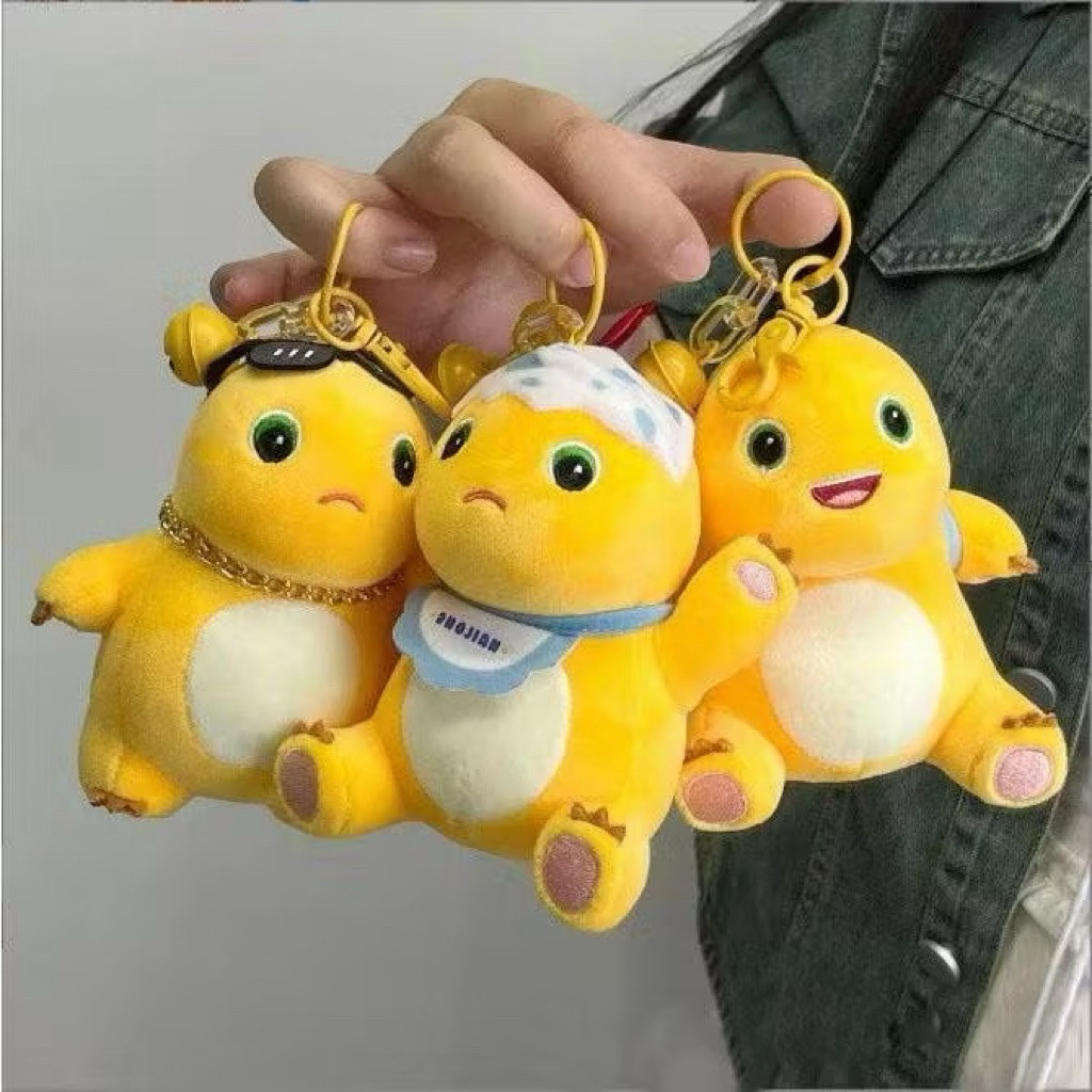 makinlaris - Gantungan Kunci Boneka Nailong Dino Kuning ORIGINAL Quality / Keychain Boneka Nailong G