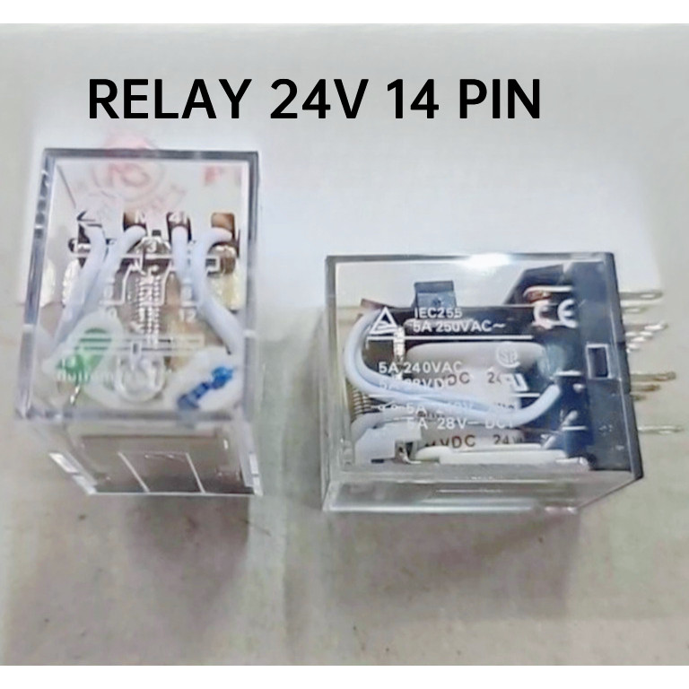 RELAY RILAY 24V DC 24 VOLT 14 KAKI 14 PIN