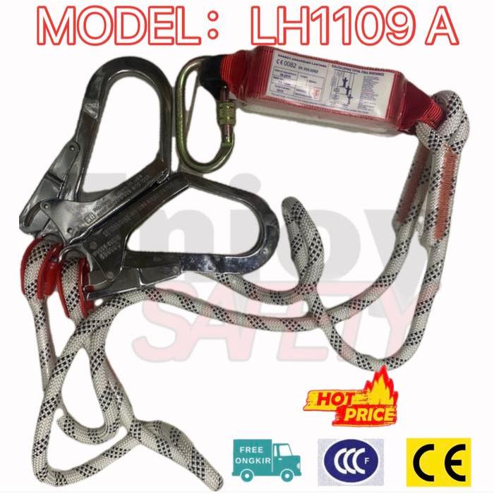 Absorber Lanyard Body HARNESS Safety Double 2 Big HooK - LH1109 A