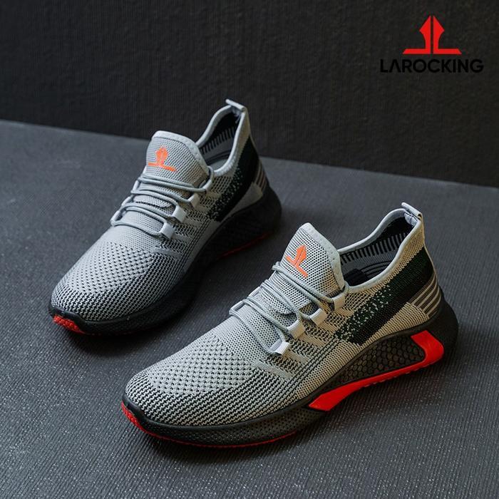cp putra - Larocking - Vortex Abu | Sepatu Sneakers Running Gym Shoes Sports Outdoor Olahraga - Abu,