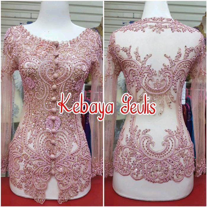 Promo Atasan kebaya pesta kebaya abege kebaya wisuda modern full payet model kerah sabrina free long