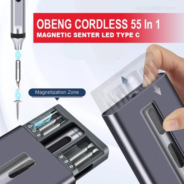 Obeng Set 44 in 1 Magnet Lengkap Pinset Repair Hp Laptop Kacamata