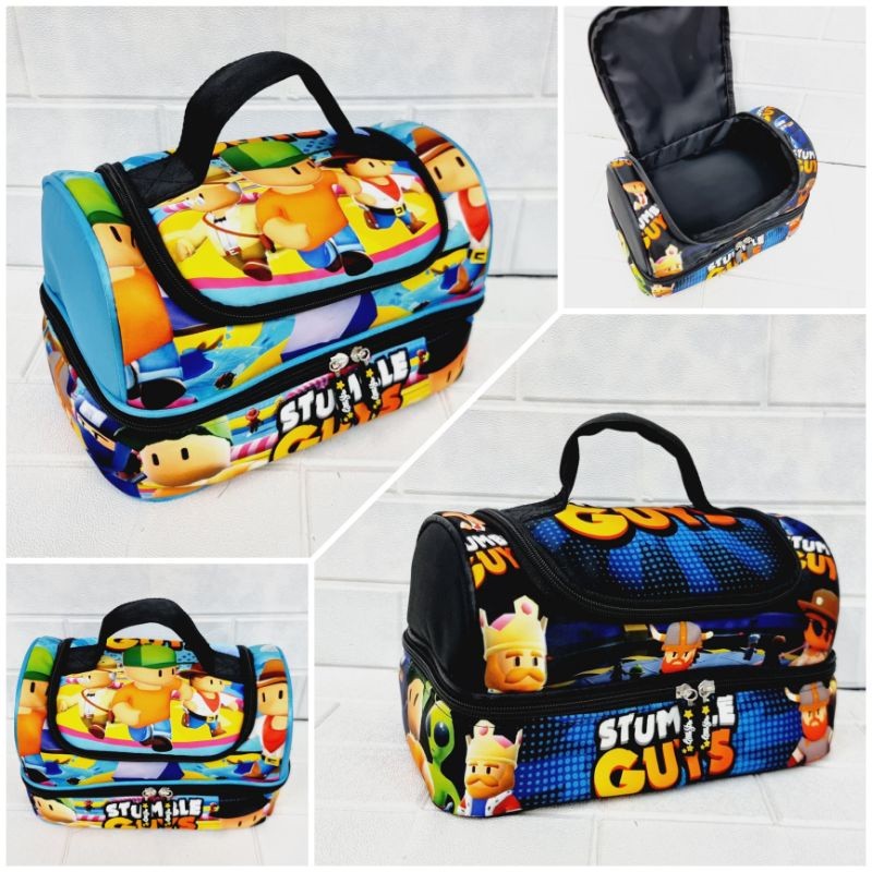 BLASFAS Tas Bekal Lunch Bag 2 Tingkat STUMBLE GUYS - RAINBOW FRIENDS - ROBLOX - MINECRAFT