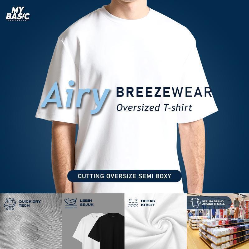 Kaos T-Shirt Pria Oversize Quick Dry Tech Premium Putih Polos Combed Classic Comfy