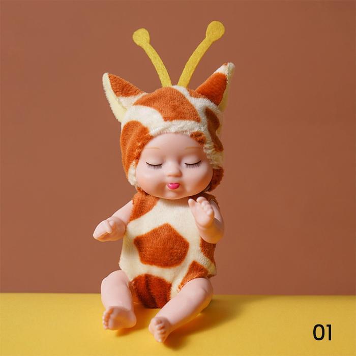 HAYYLIFE Mainan Boneka Bayi Super Mini Reborn/Newborn Perempuan Tidur - Jerapah