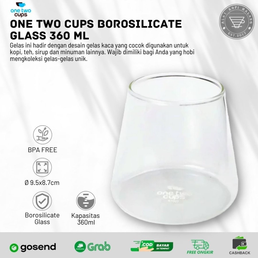 Gelas Kopi/ Gelas Desert Kue Puding Kaca 360 ml