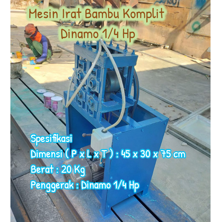 Mesin Irat Bambu Komplit Dinamo 1/4 Hp