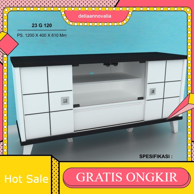 Meja TV / Buffet TV Minimalis Pintu Sliding 23 G 120