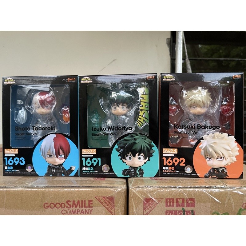 Discount Nendoroid My Hero Academia Stealth Suit Ver Bakugo Todoroki Midoriya Onhand