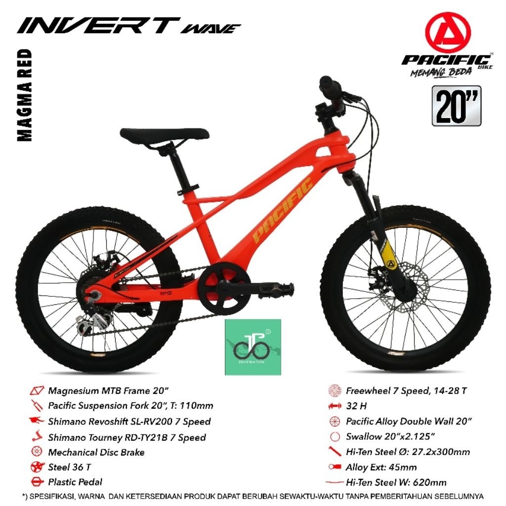 Sepeda MTB 20" Pacific Invert Wave