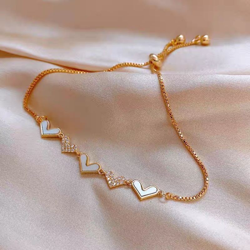 ARTZ gelang serut titanium fashion love love Bahan Titanium Asli Anti Karat