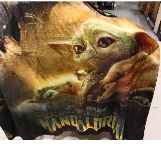 selimut impor star wars alien grogu mandalan baby yoda