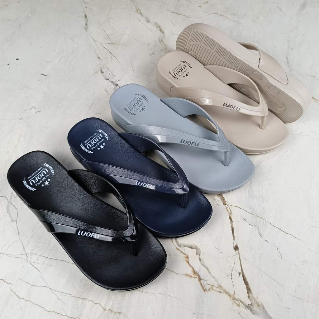 JASHOP LUOFU Sendal Jepit Jelly Karet Eva Wanita  E7161-4WB [c03]