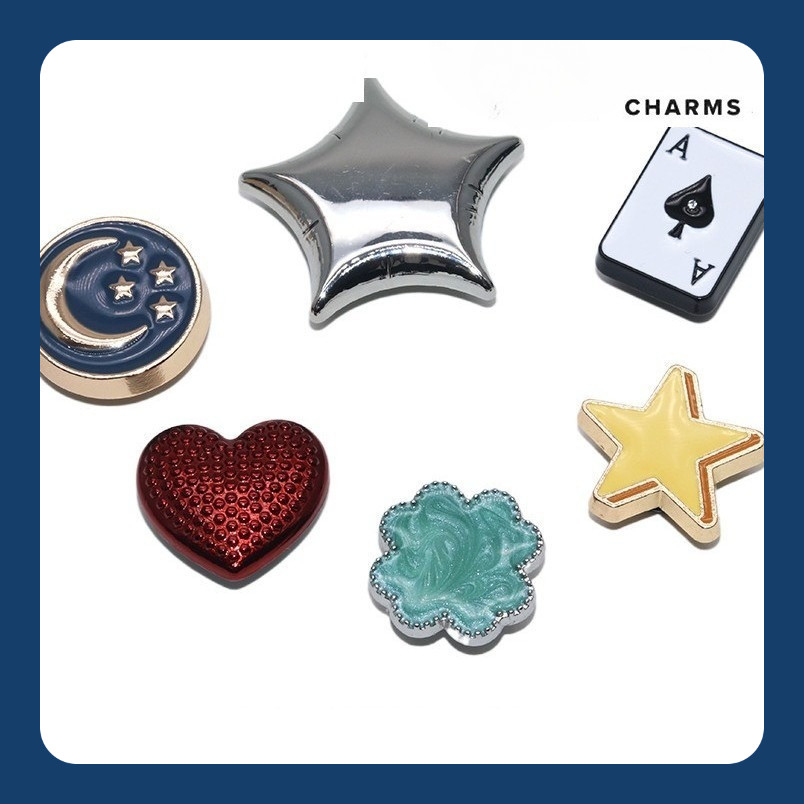 Jibb 633 Pin Sandal Bros Love Kartu Bintang Hiasan Sendal Sepatu Lubang Baim Charms Pengait Cantolan