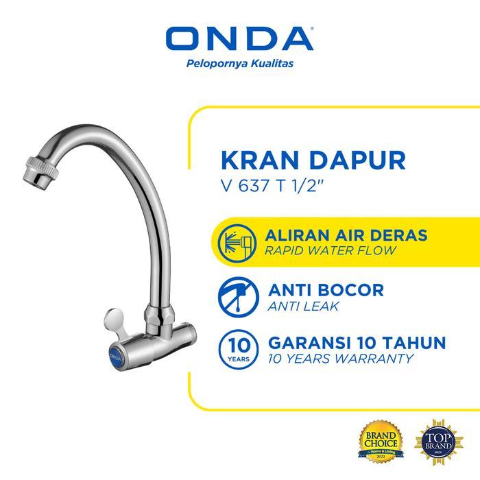 PROMO  ONDA Kran Dapur Cuci Piring V 637 T 1/2 In Keran Air Cuci Piring Tembok Stainless Anti Bocor 
