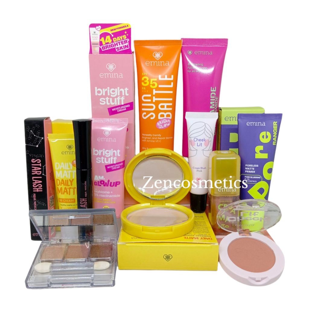 Paket Emina Lengkap/ Emina Skincare Remaja / Emina Make Up / Emina Parsel