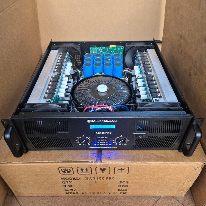 POWER AMPLIFIER SOUNDSTANDARD HA5000 PRO 2X2100 WATT ADA LAYAR LED HA 5000 PRO