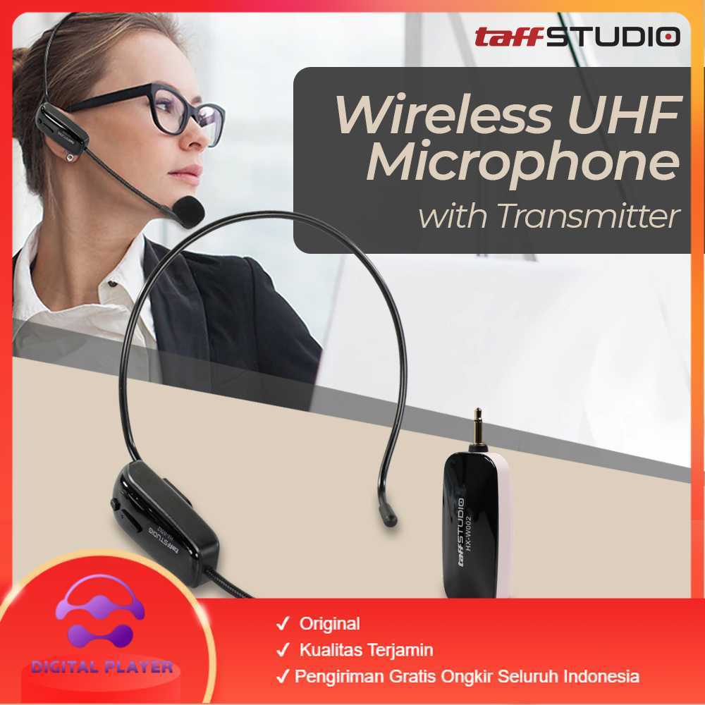 Wireless Microphone UHF Call Center with Transmitter - HX-W002