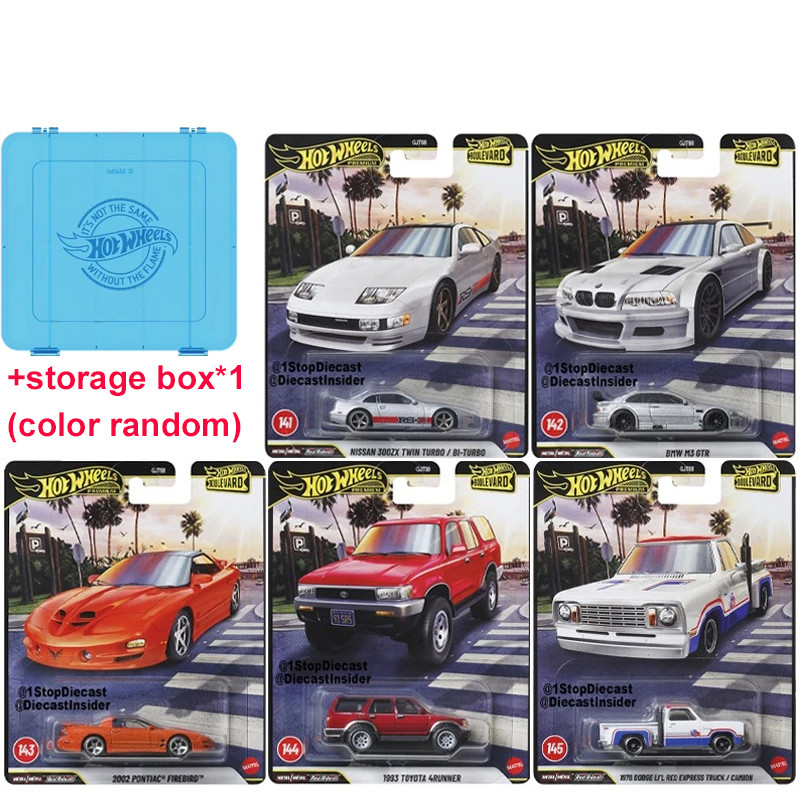 Original Hot Wheels Boulevard Premium Car Pontiac Firebird BMW Nissan Twin Toyota 4Runner Dodge Truc