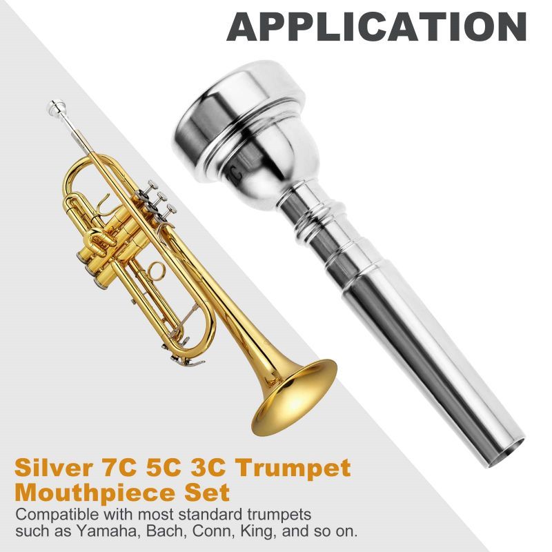 7C Mouthpiece Trumpet Mouthpiece Trumpet Bullet Shaped Mouthpiece Adaptor Mouthpiece Trumpet 7C