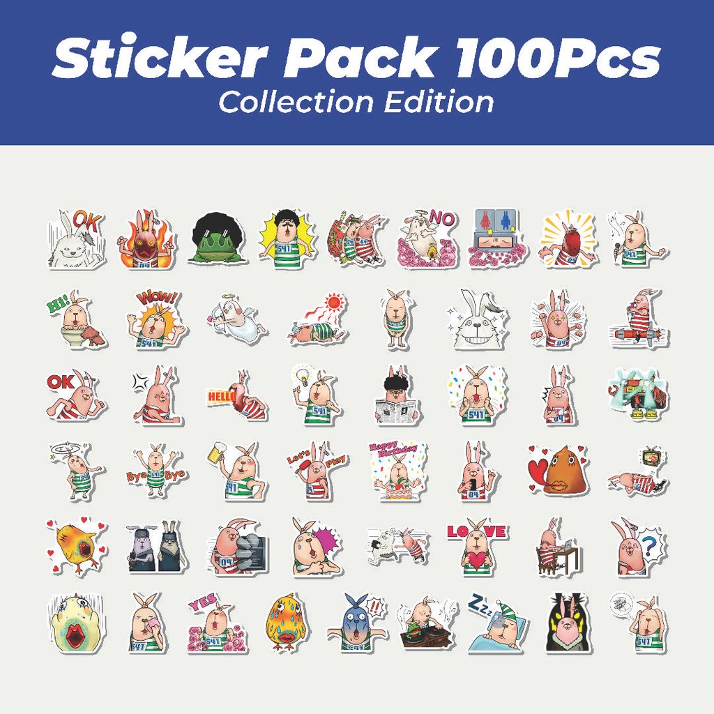 Hot Stiker Stiker Usavich Lucu Anti Air Stikers Berperekat Waterproof Sticker Decal Buat Motor Helm 