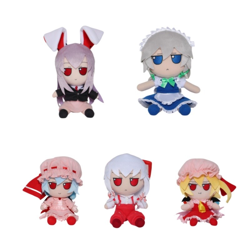 20cm Anime Touhou Project Plush Doll Game Remilia Scarlet Flandre Reisen Fujiwara no Mokou Fumo Cosp
