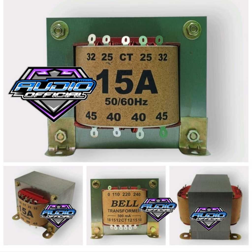 TRAFO 15A Besar Merk BELL Transformer / Travo 15 Amper Big CT 45V Tembaga Murni