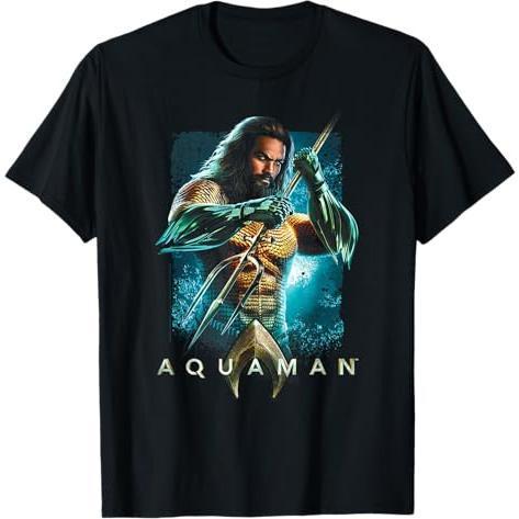 (COD) Kaos Trident Film Aquaman  (M-4XL) hitam - Putih, M
