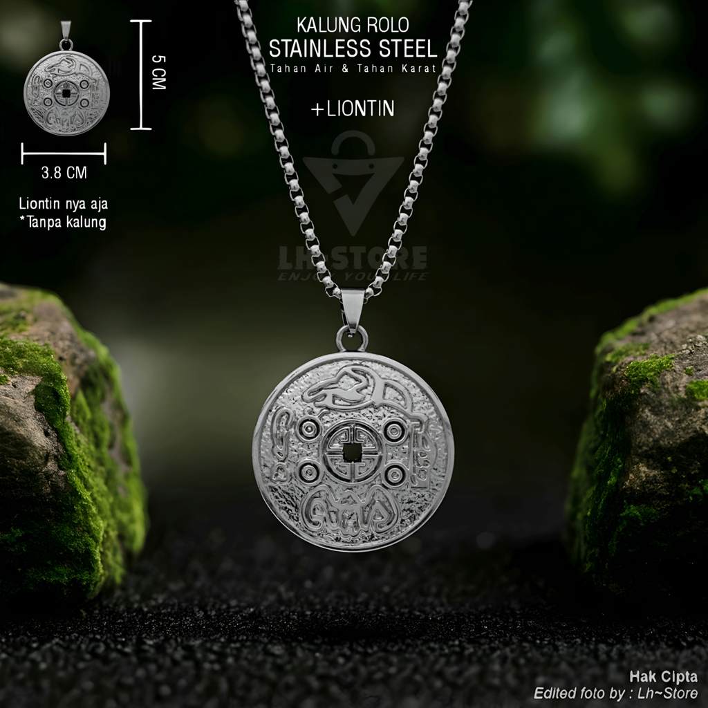 MONEY AMULET THAI KALUNG STAINLESS STEEL TAHAN AIR TAHAN KARAT LIONTIN DISTRO TERBARU