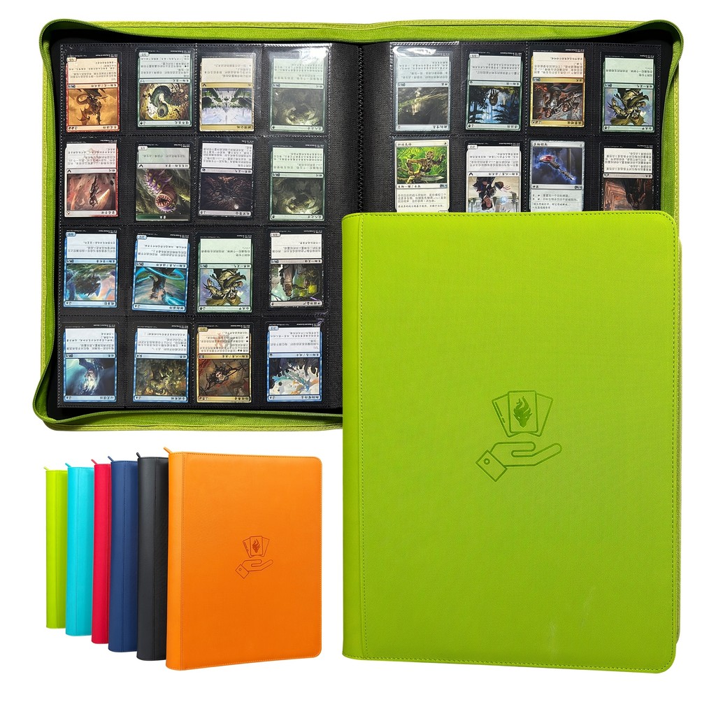 16 Pocket Card Binder, 1000+ Premium Zip Trang Card Binder, Double Sided Pocket Card Binder Album, R