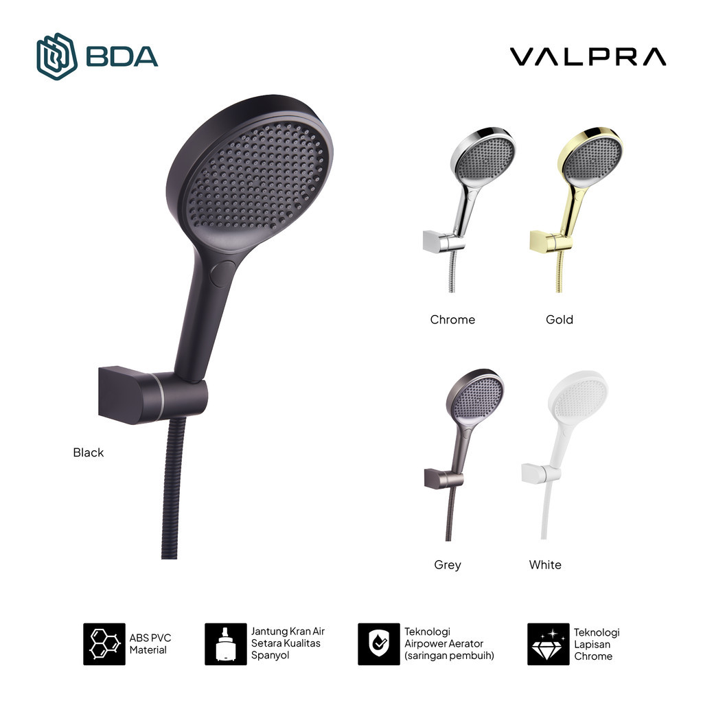 Valpra Hand Shower Kamar Mandi Set Kepala Shower Mandi V 3350