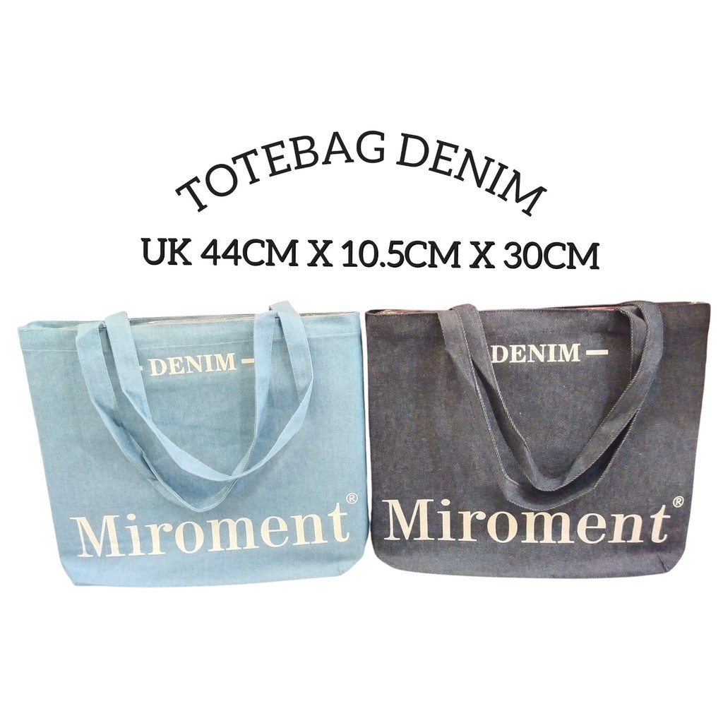 TOTEBAG DENIM WANITA NO RES TAS LAPTOP TAS KULIAH