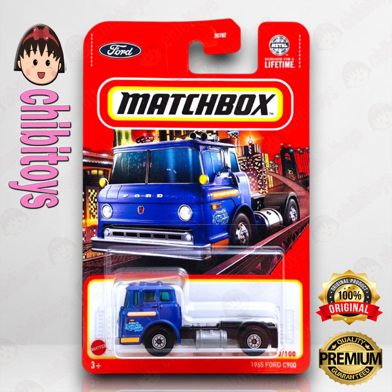 Matchbox 1965 Ford C900 Biru Diecast Mobil Truck Trailer